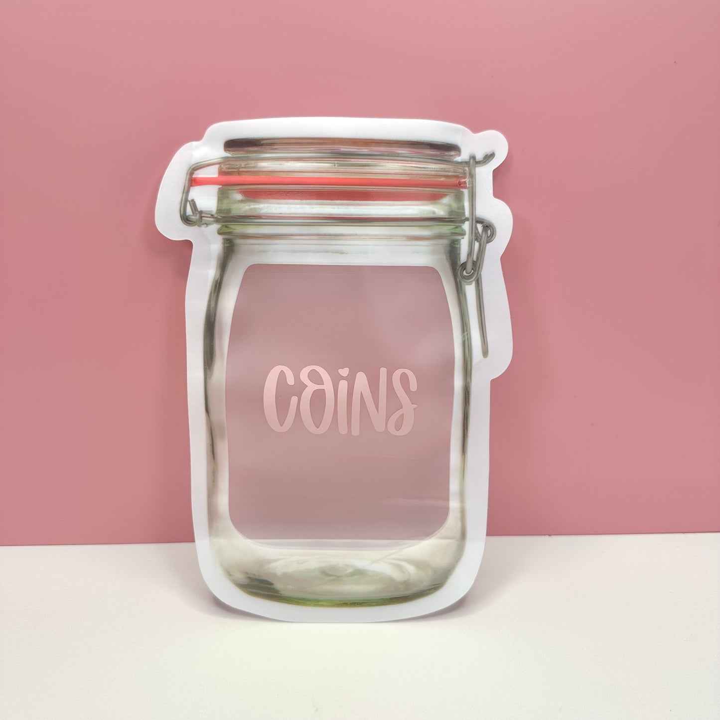 Small Pink Zip Lock Coin Pouch