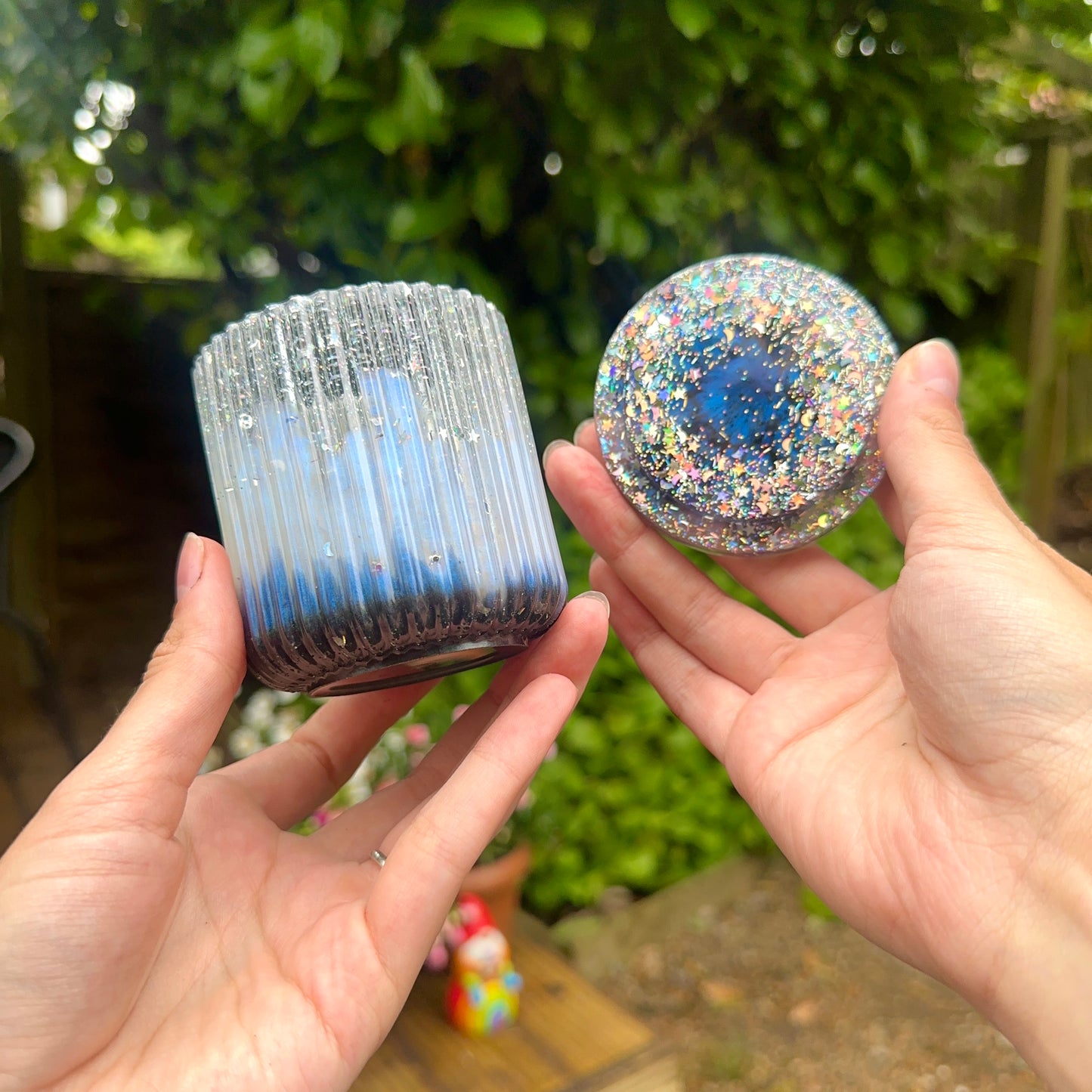 Dark Storm - Handmade Resin Coin Pot With Lid
