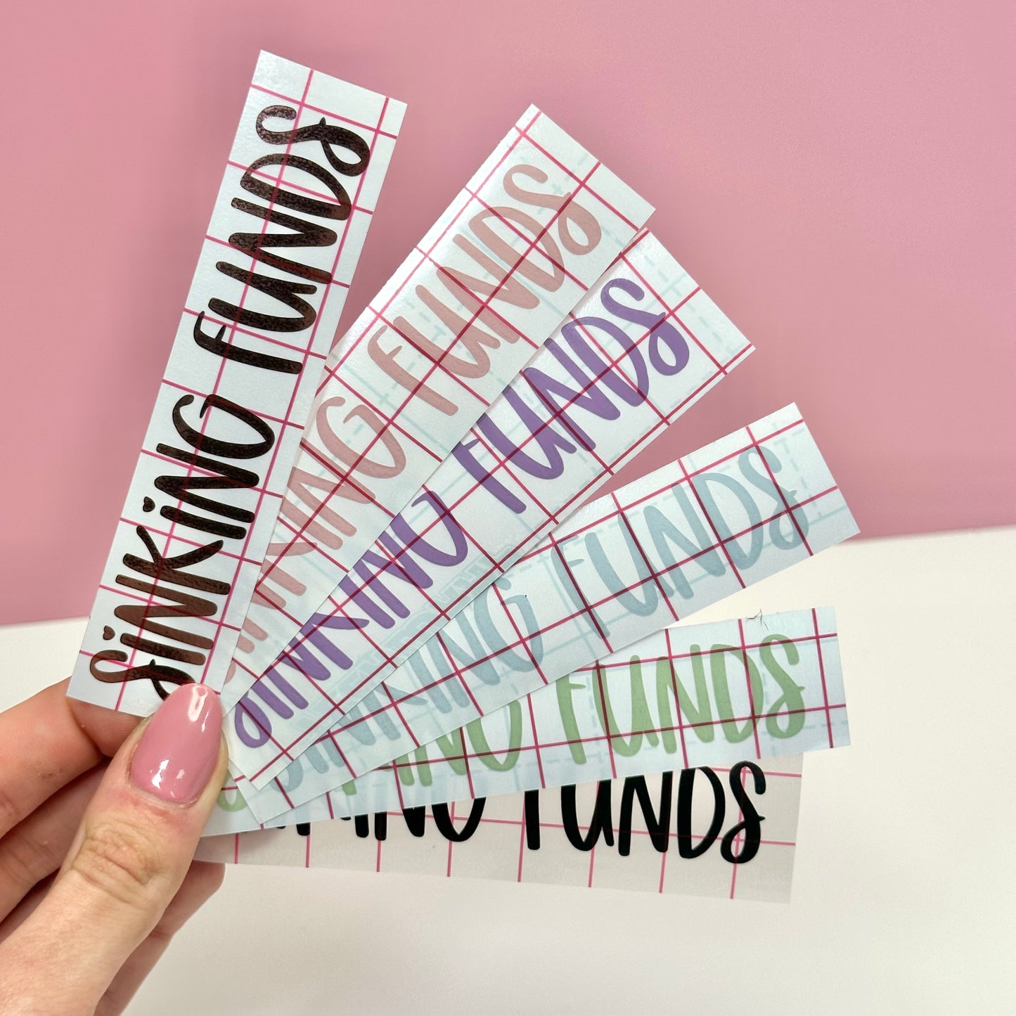 'Sinking Funds' Binder Spine Vinyl Sticker
