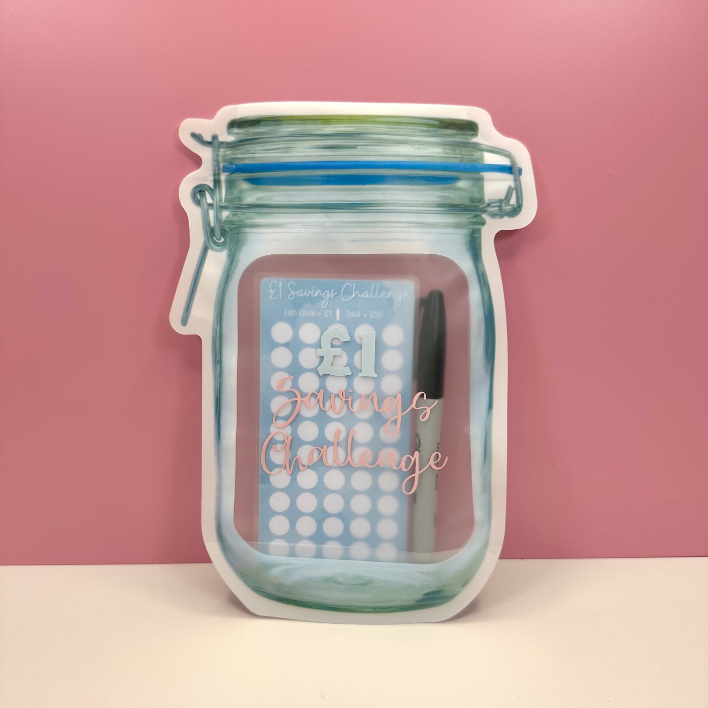 £1 Challenge Bundle with Zip Lock Money Bag!