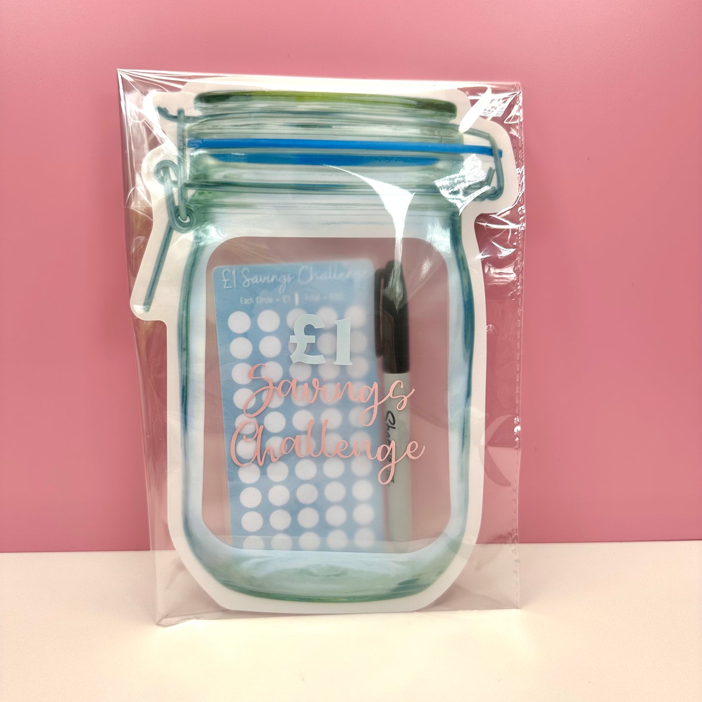 £1 Challenge Bundle with Zip Lock Money Bag!