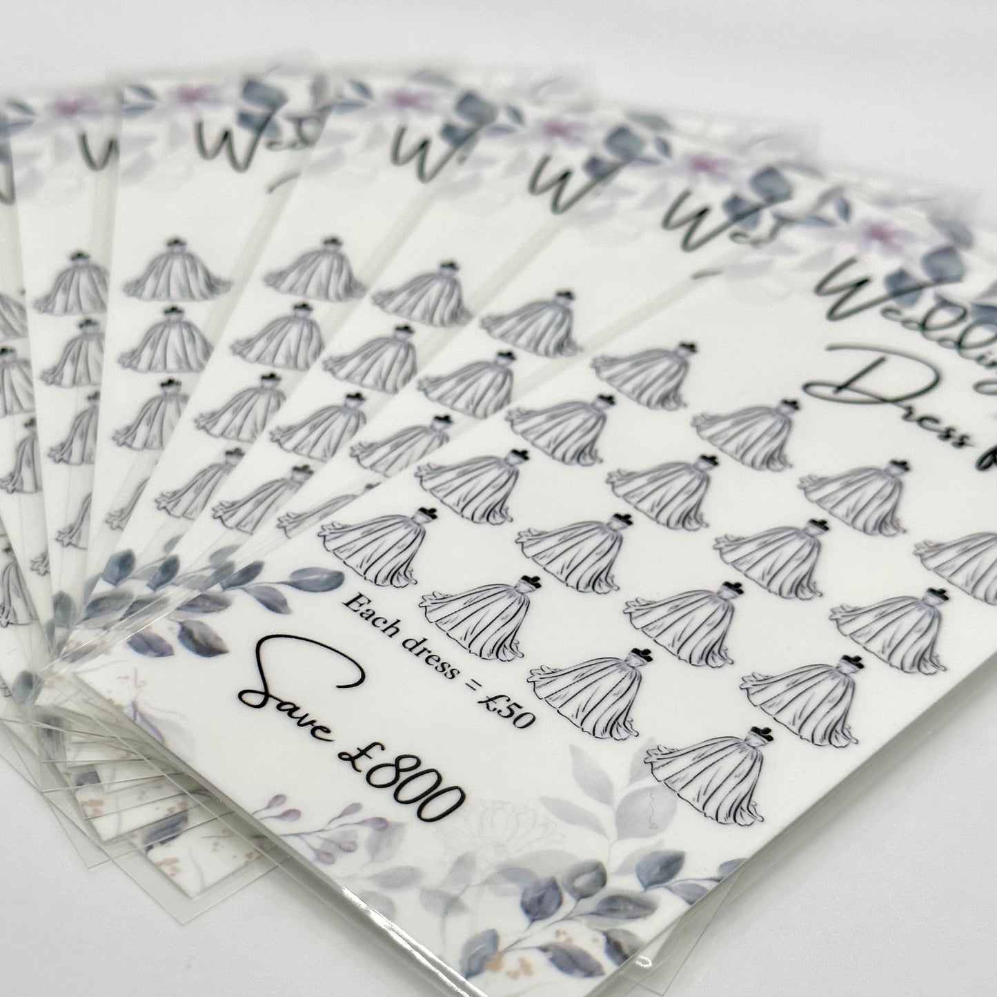 Wedding Dress Fund - Laminated Savings Tracker