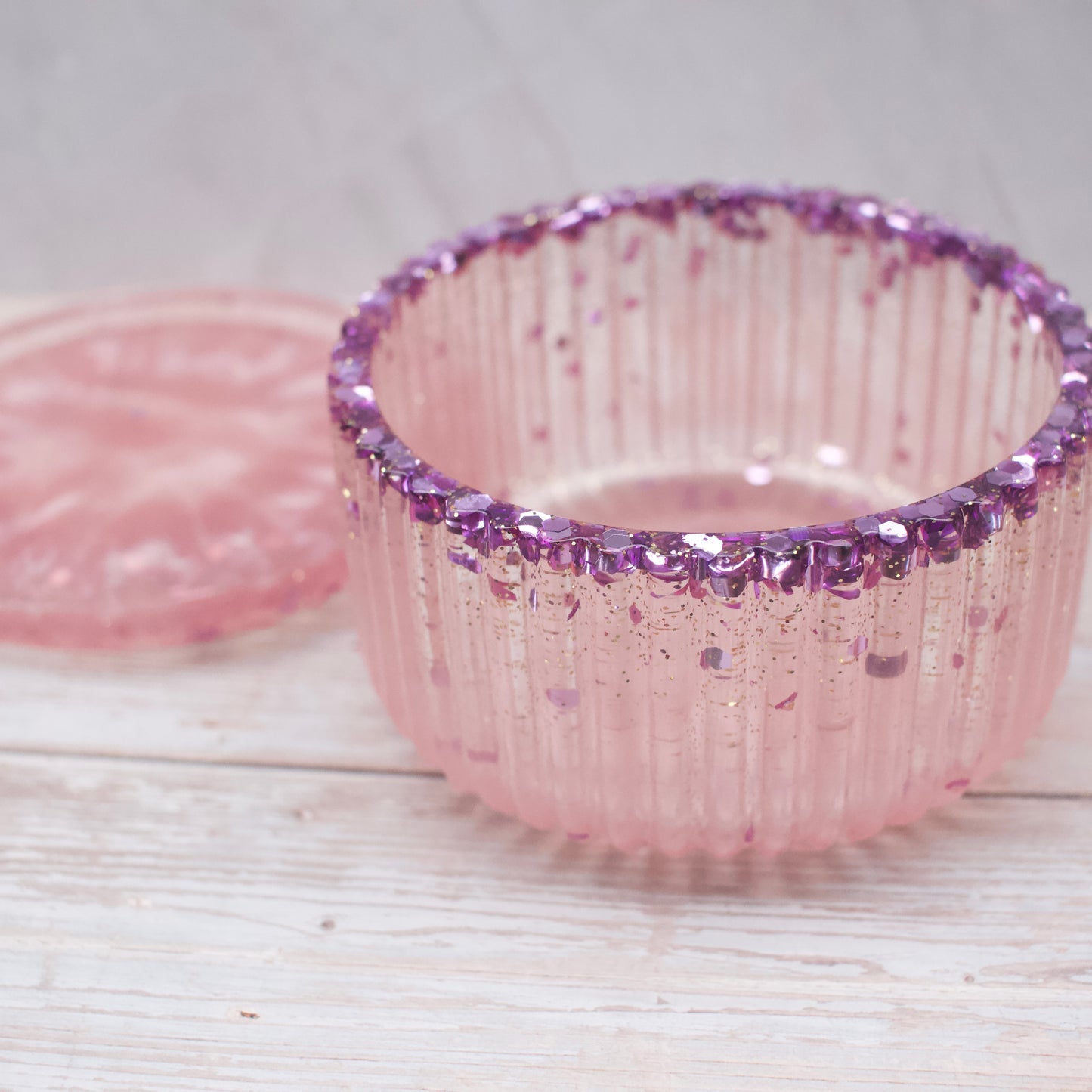 Large pink resin money pot