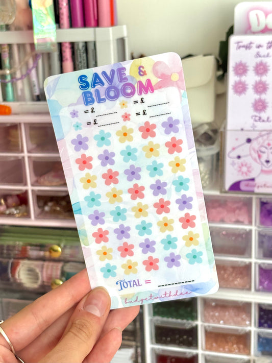 Save & Bloom - Laminated Savings Tracker