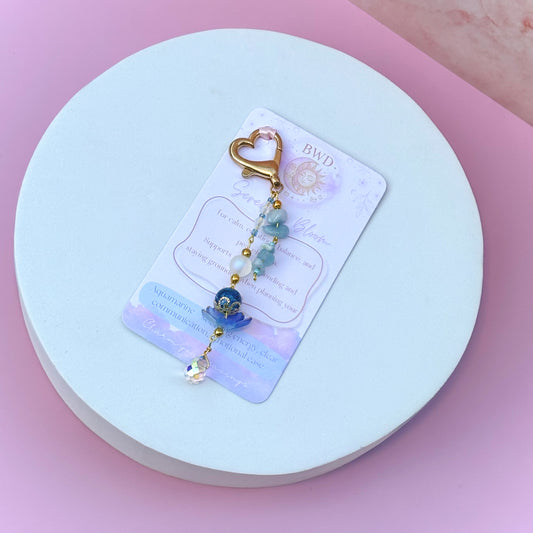 Serenity Bloom - Aquamarine Abundance Charm