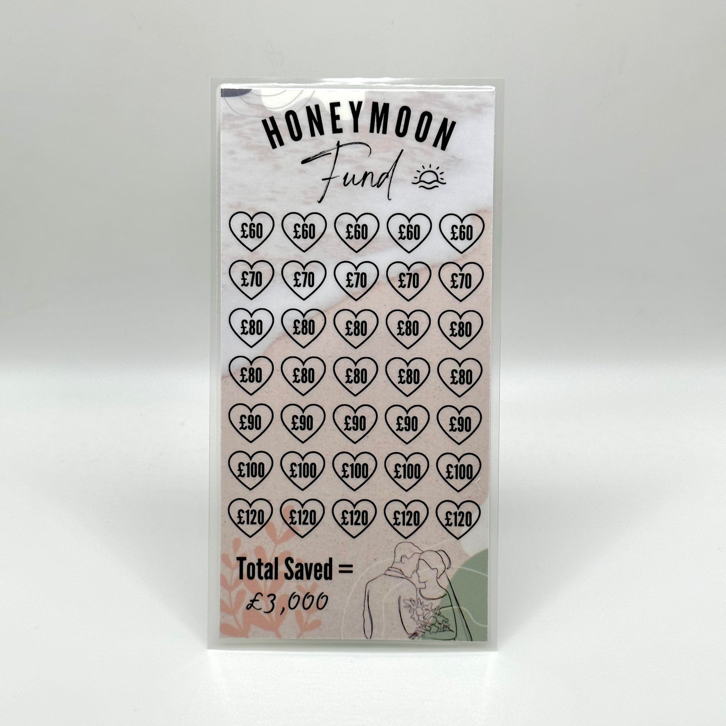 Honeymoon Fund - Laminated Savings Tracker