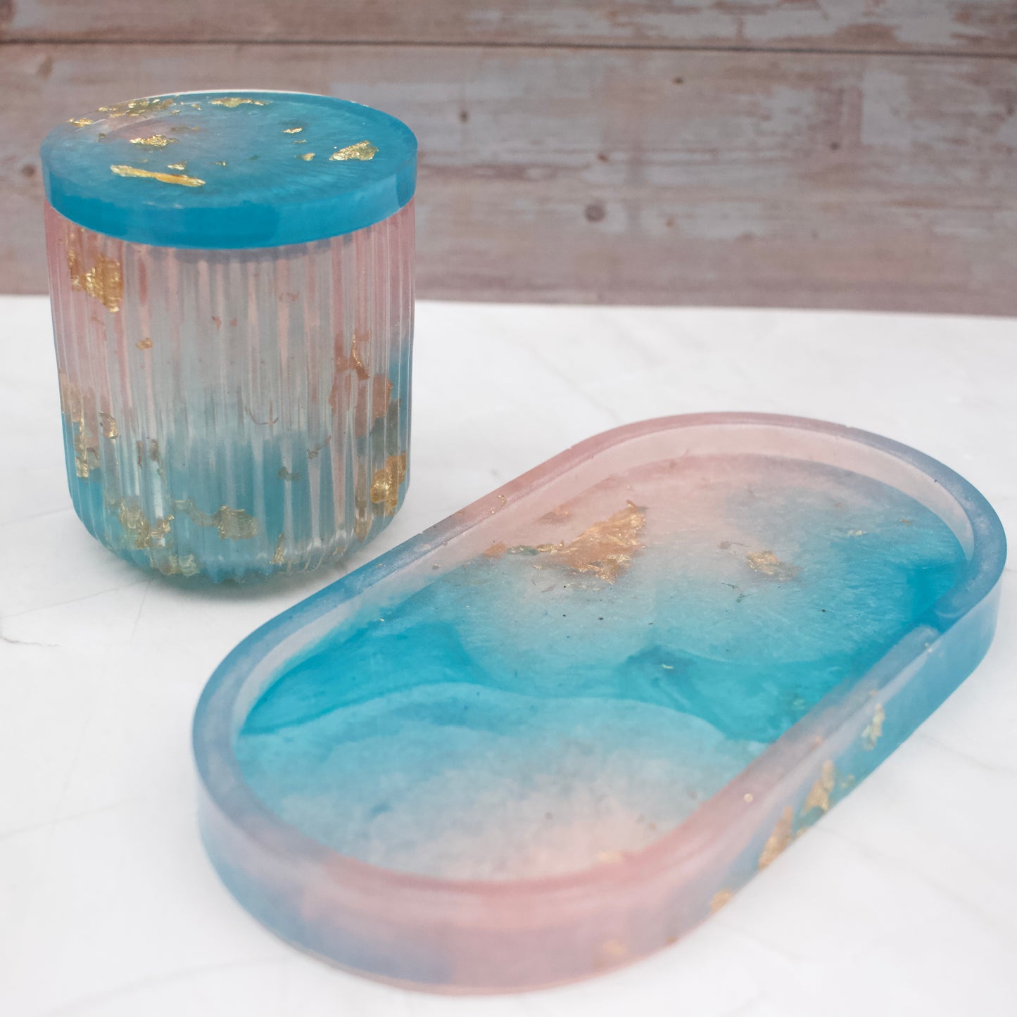 FAULTY - Resin jar & tray set