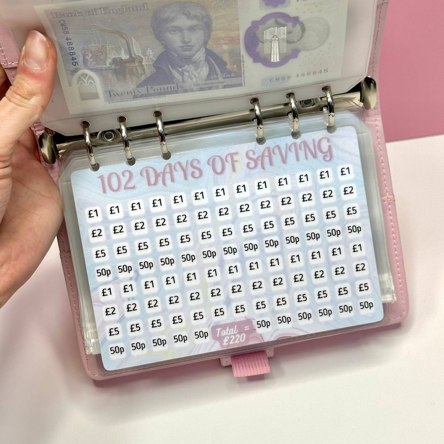 102 Days of Saving Challenge - Save £220!
