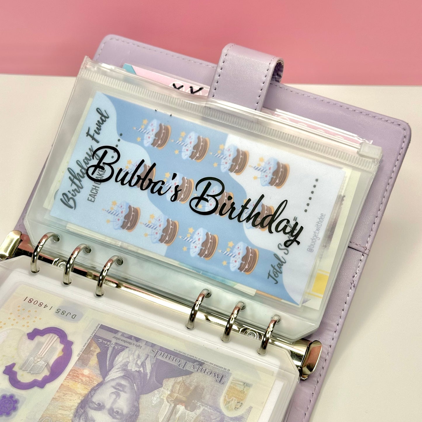 Blue Birthday Fund Laminated Savings Tracker