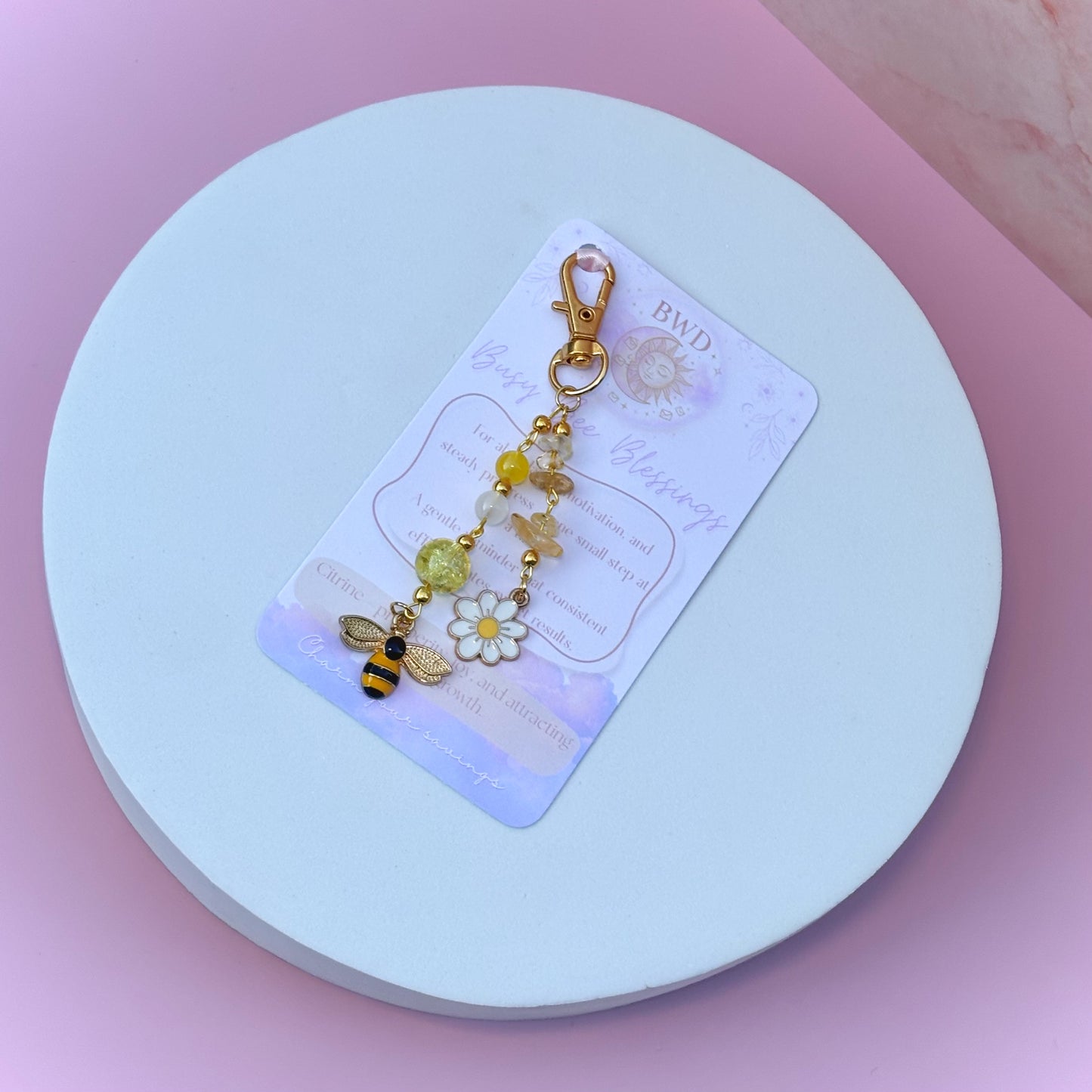 Busy Bee Blessings - Citrine abundance charm