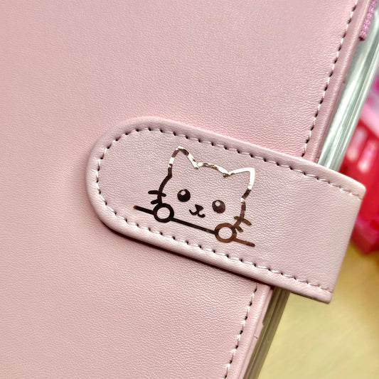 Peeking Kitty - Binder Strap Vinyl Decal