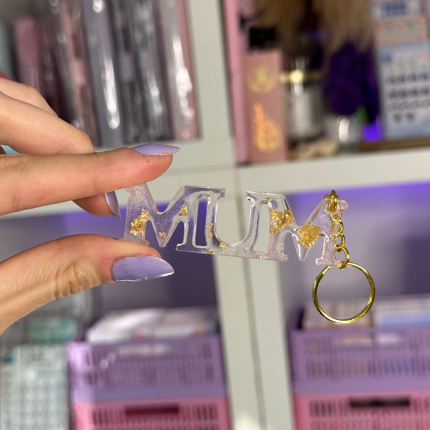 Handmade Resin ‘Mum’ Keychain