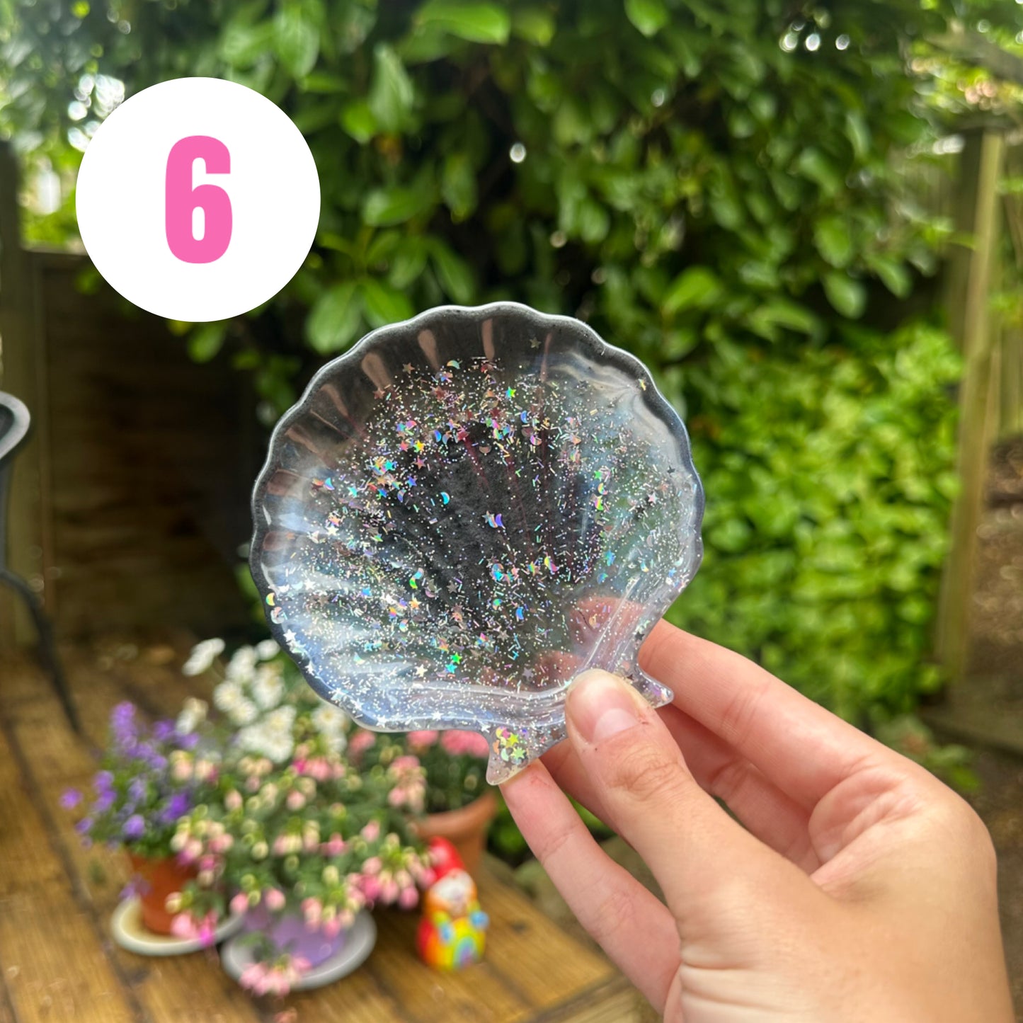 Handmade Mermaid Shell Resin Coin Tray