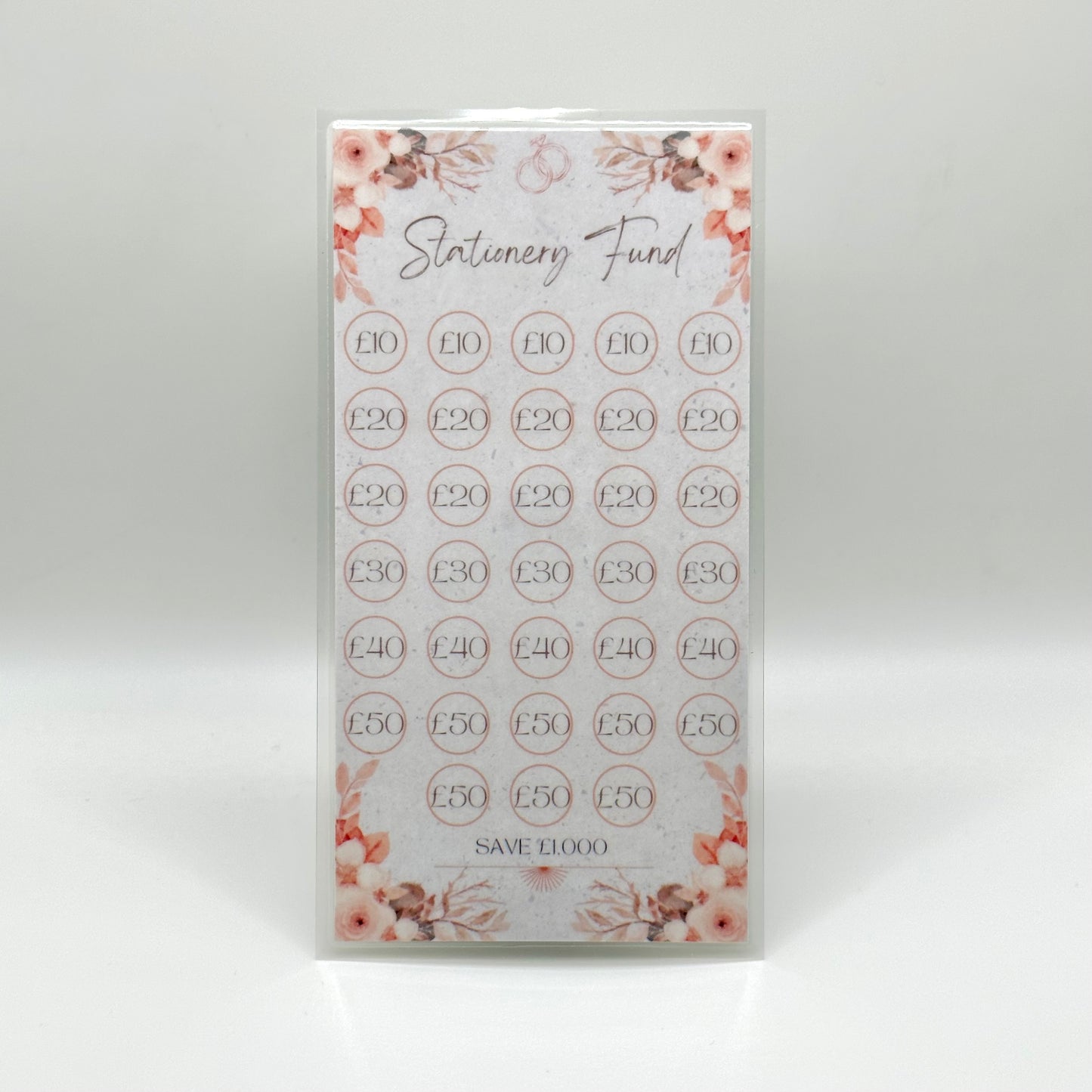 Stationery Fund - Laminated Savings Tracker