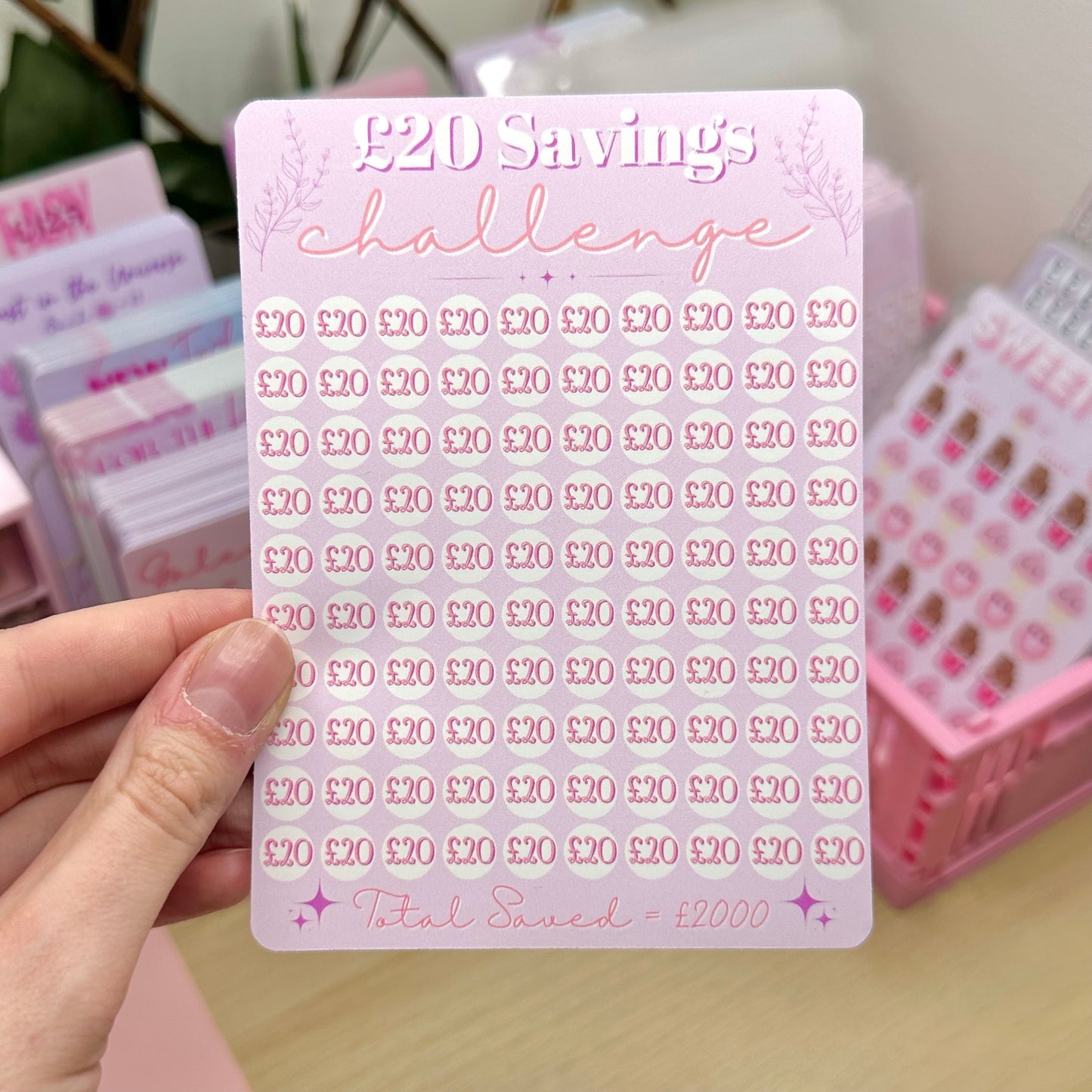 £5, £10, £20 Savings Challenge Tin Stickers