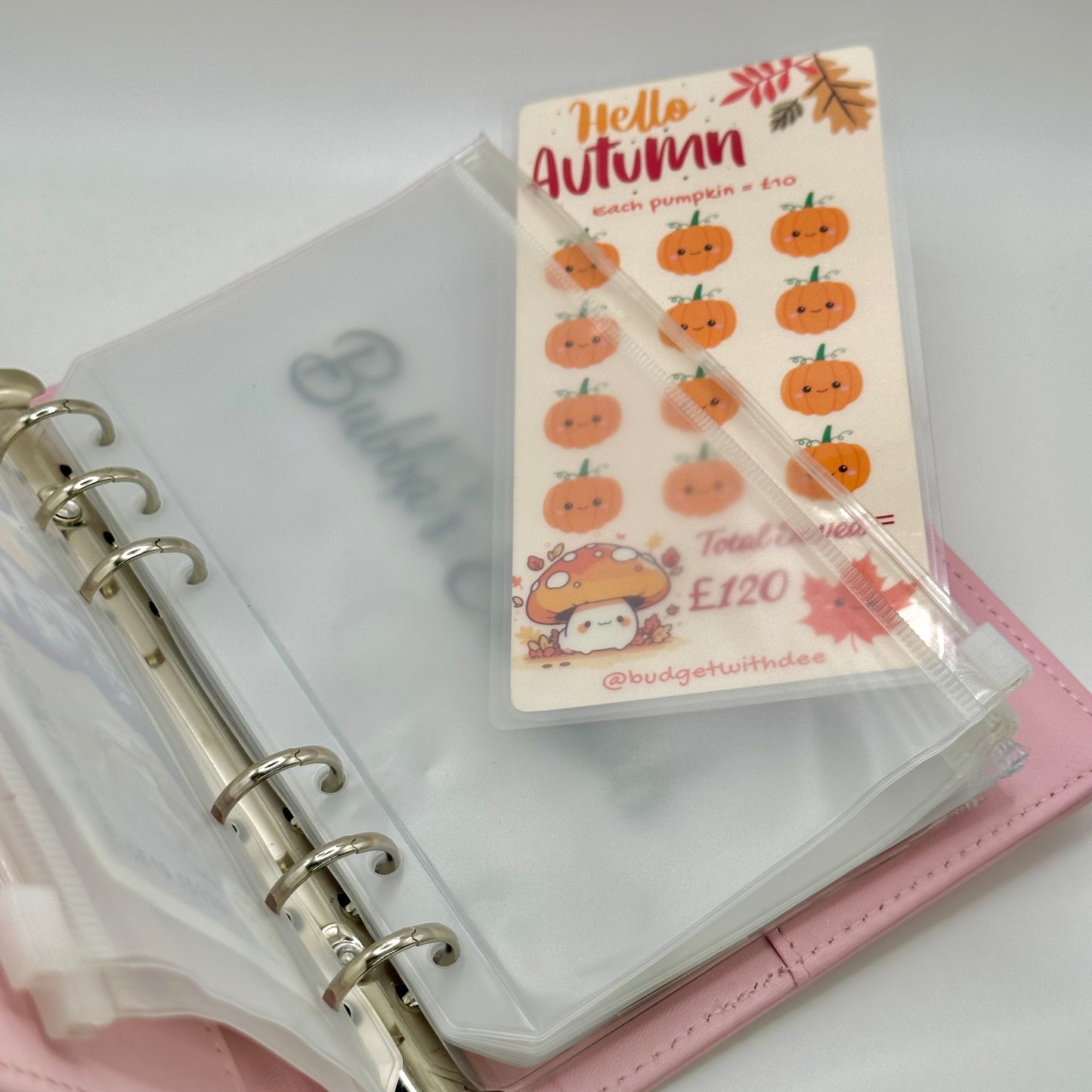 Hello Autumn Laminated Savings Tracker