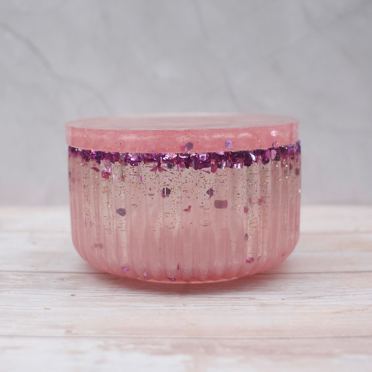 Large pink resin money pot