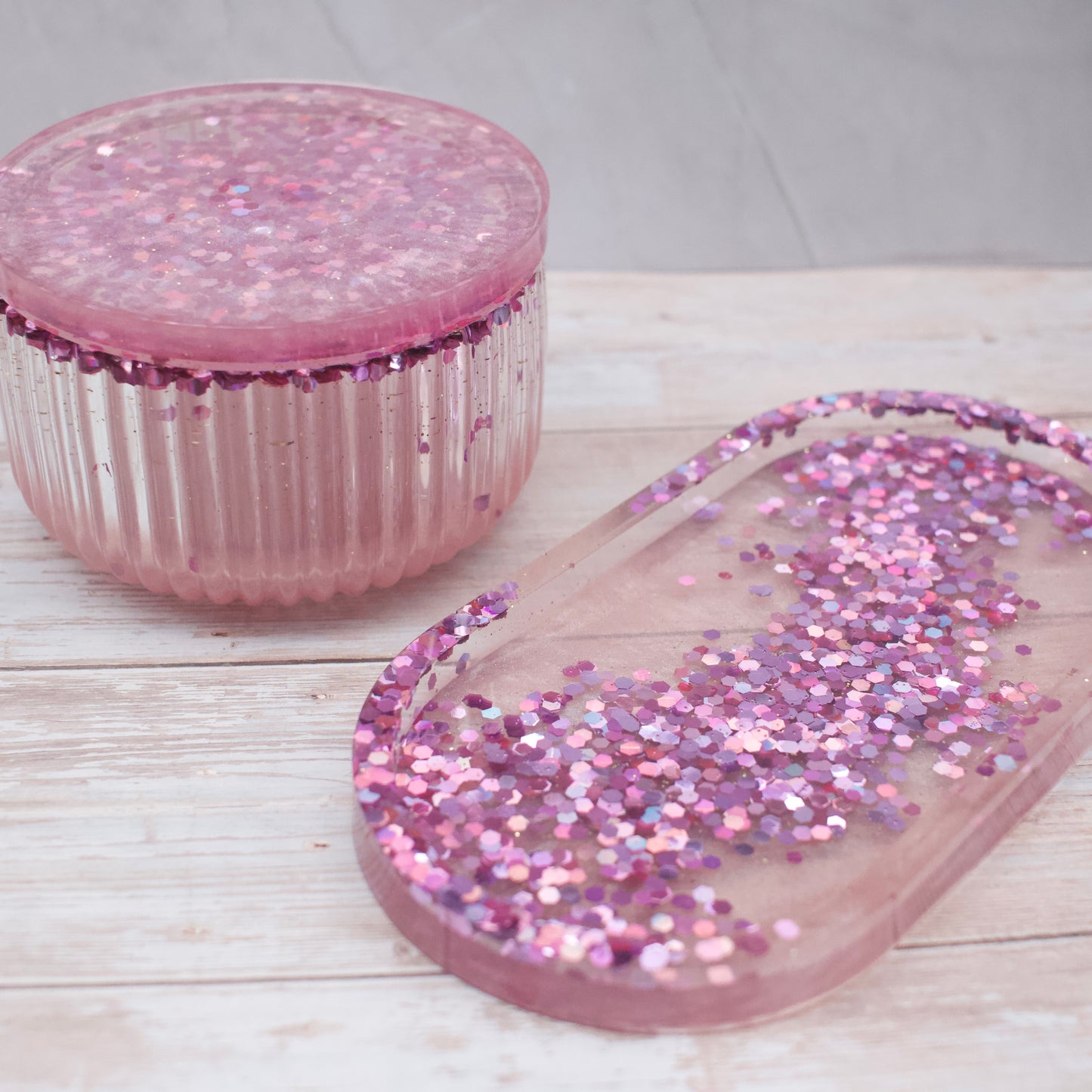 FAULTY - Resin jar & tray set