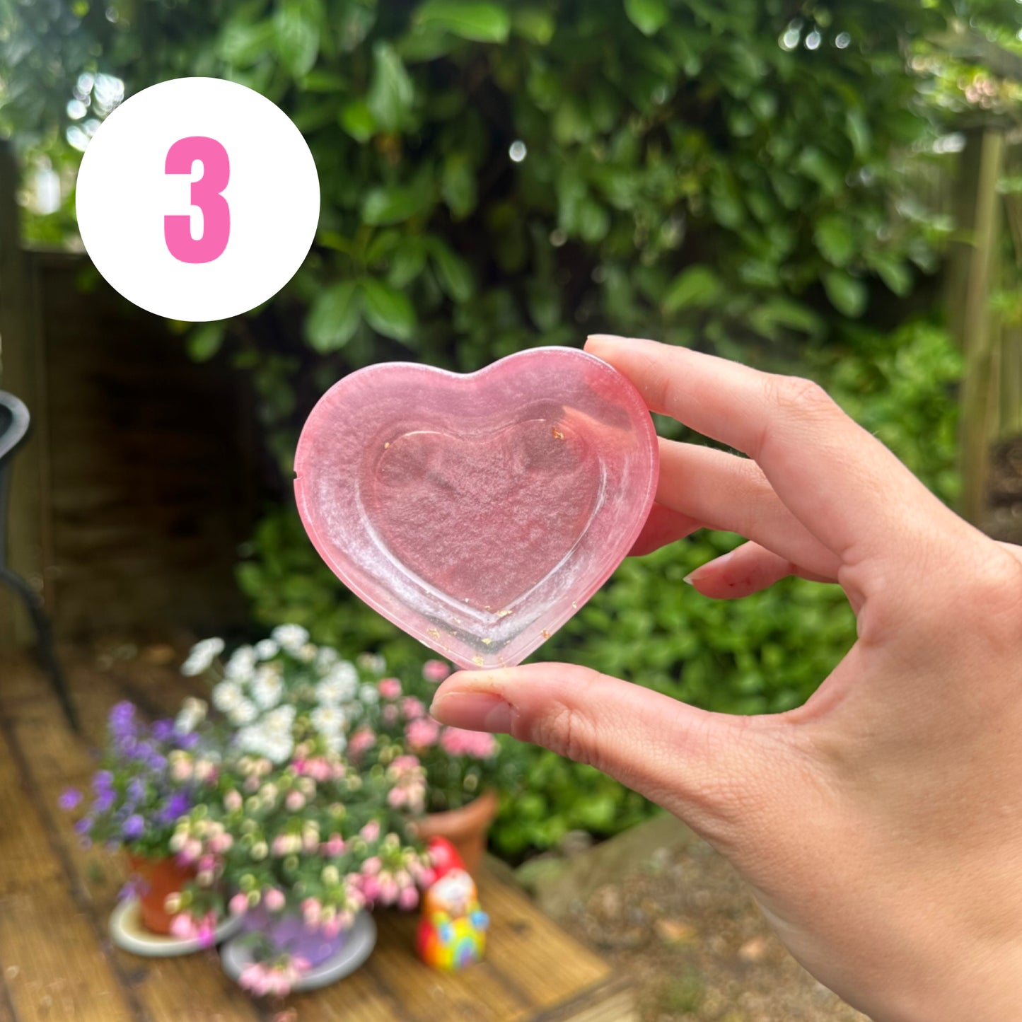 Handmade Mini Heart Resin Coin Tray