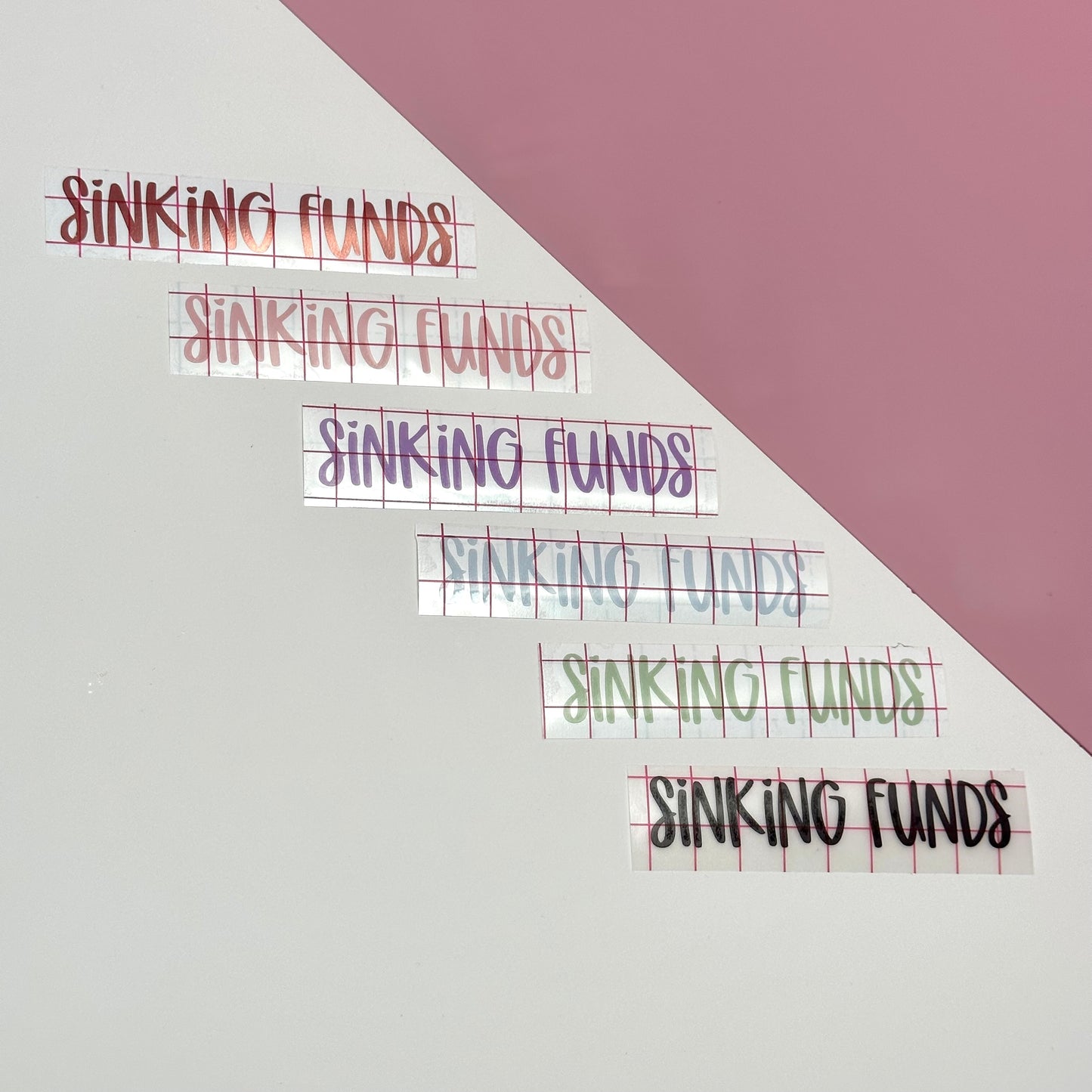 'Sinking Funds' Binder Spine Vinyl Sticker