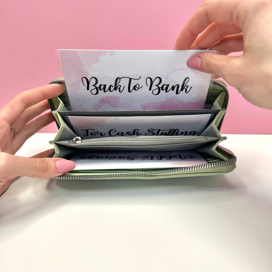 Cash Stuffer Set - Pink Laminated Wallet Inserts (Set of 3)