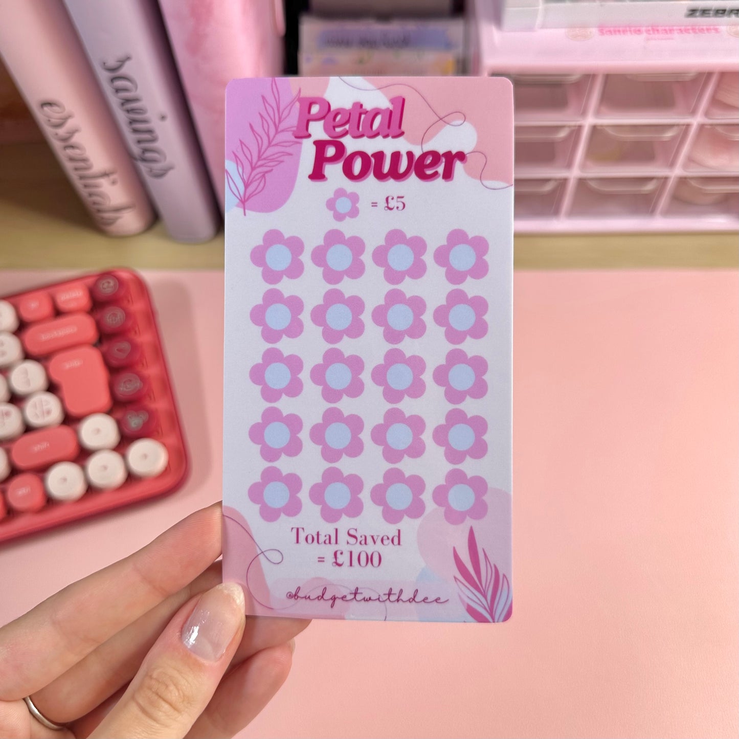 Petal Power - Save £100! Laminated Savings Challenge