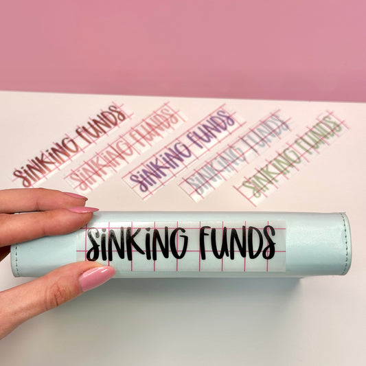 'Sinking Funds' Binder Spine Vinyl Sticker