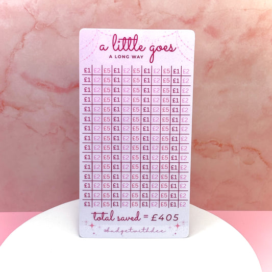 A little goes a long way (save £405!) - Laminated savings challenge