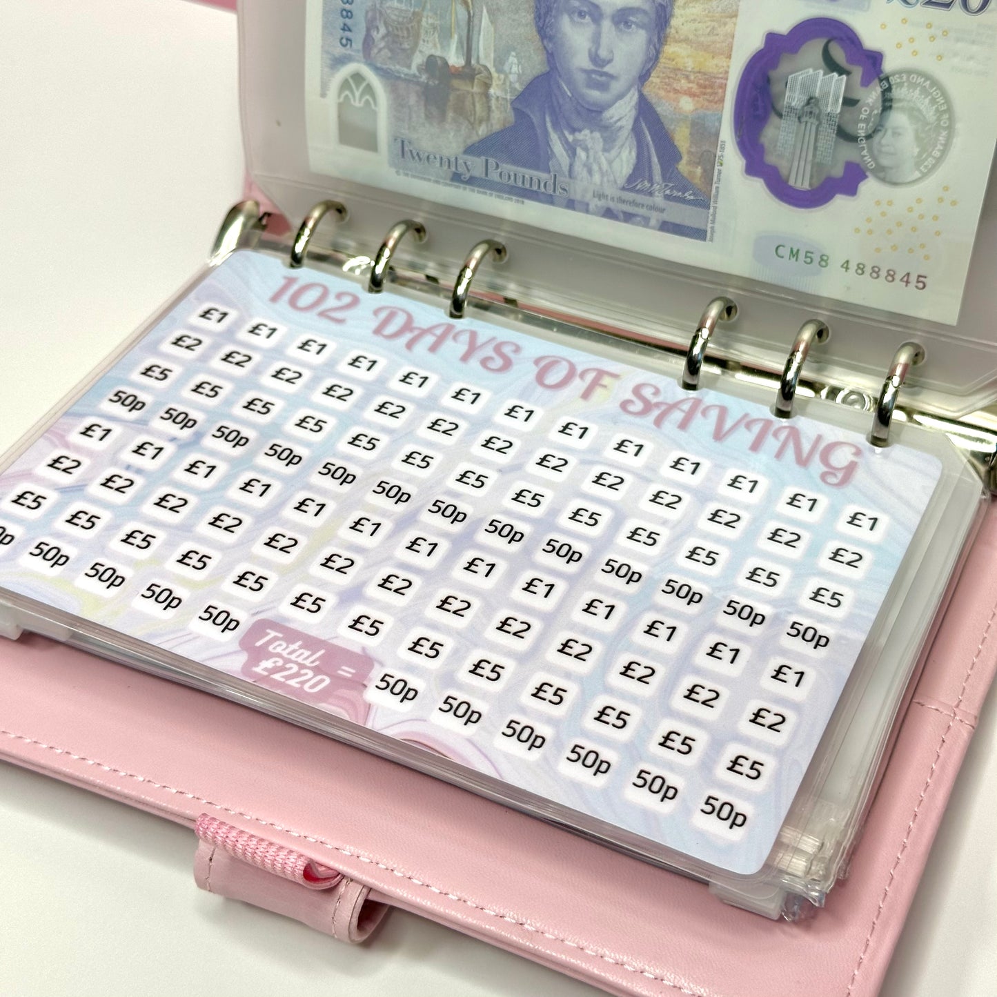 102 Days of Saving Challenge - Save £220!