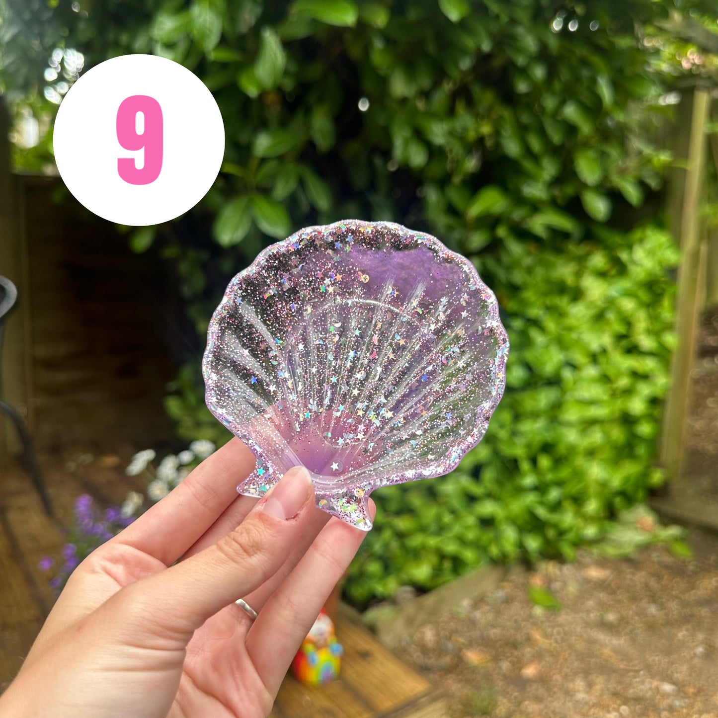 Handmade Mermaid Shell Resin Coin Tray