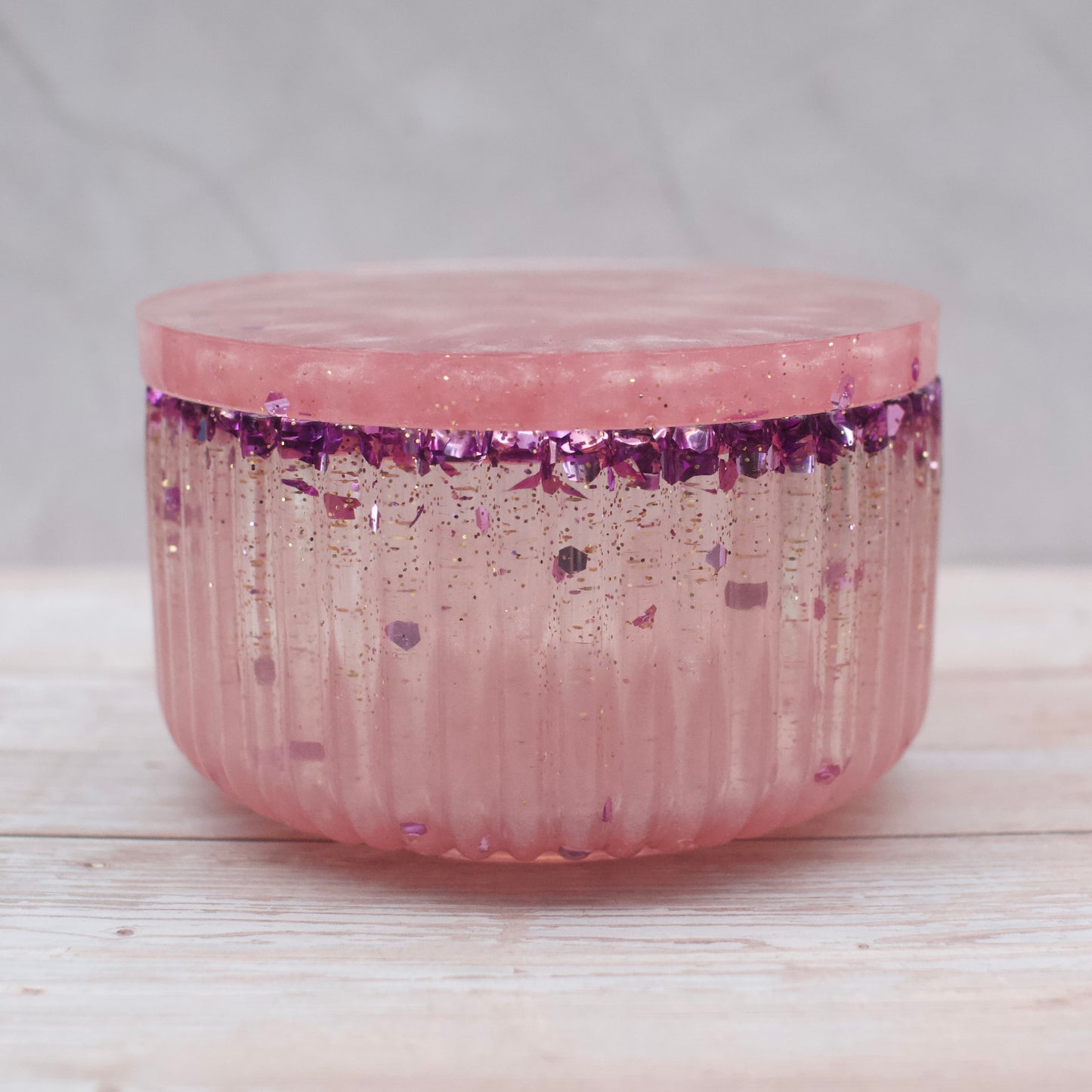 Large pink resin money pot
