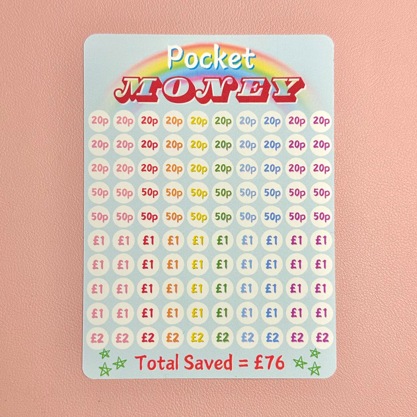 Rainbow Pocket Money Tin Sticker