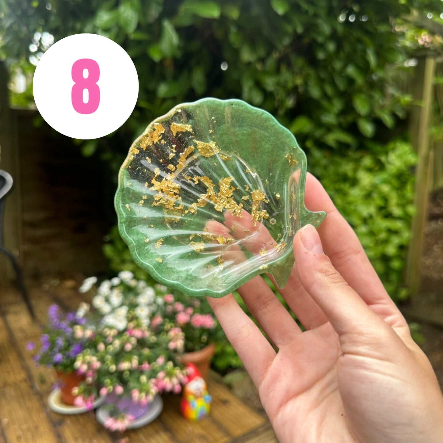 Handmade Mermaid Shell Resin Coin Tray
