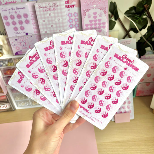 Cosmic Balance - Laminated Savings Tracker