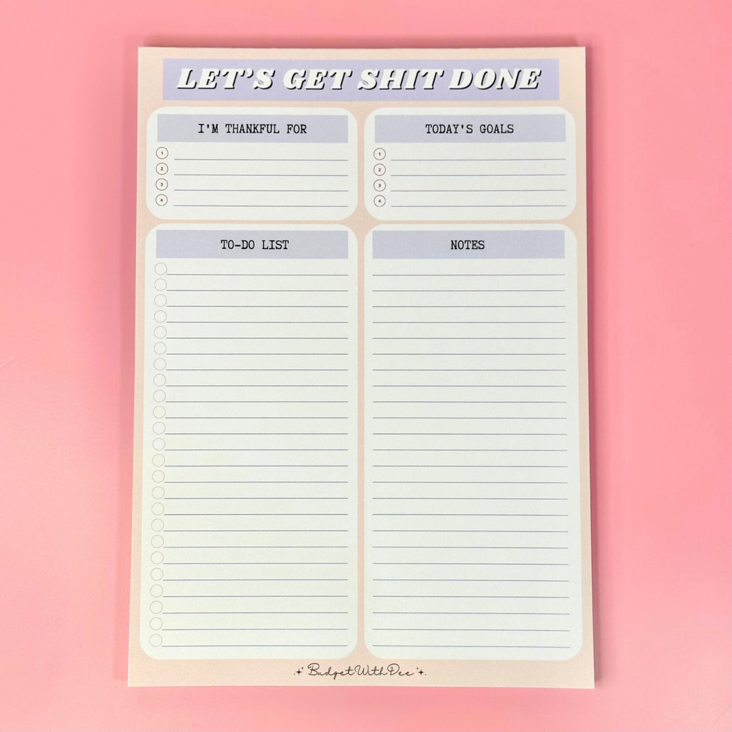 Get Sh*t Done - A4 Handmade Notepad