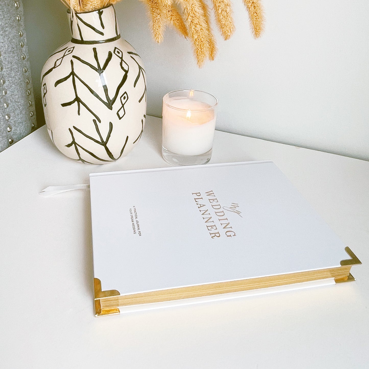 Luxury Wedding Planner Book - White with Gold Foiling and Gilded Edges