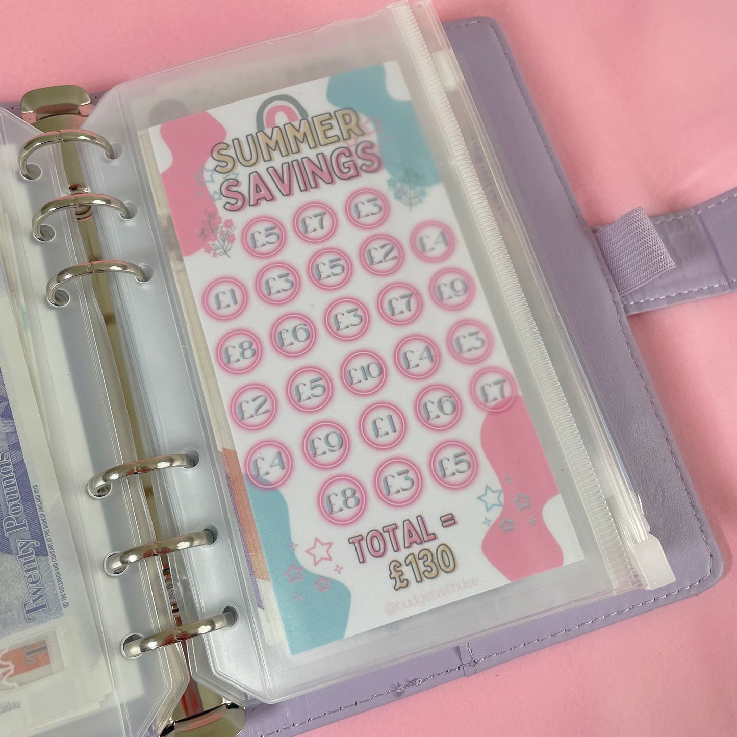 Summer Savings Challenge - Save £130! | Laminated Savings Tracker