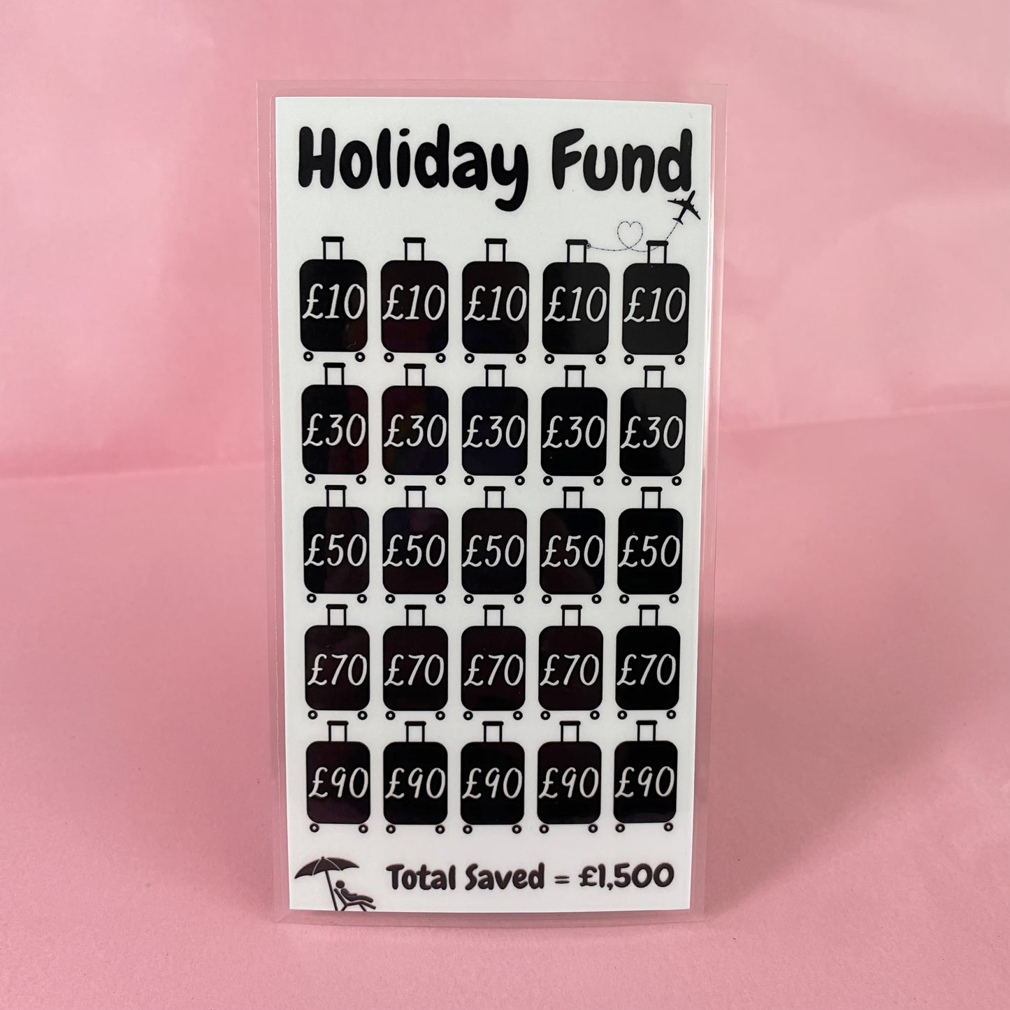 Holiday Fund Laminated Savings Challenge