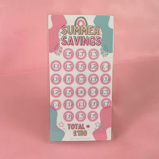 Summer Savings Challenge - Save £130! | Laminated Savings Tracker