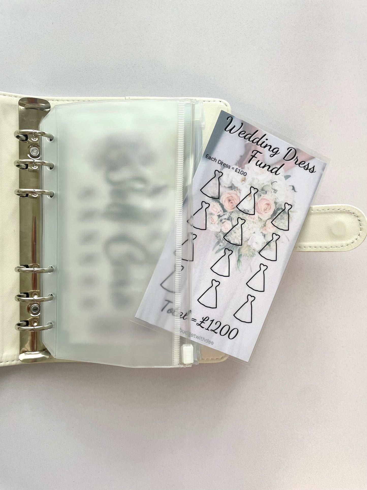 Wedding Dress Fund - Laminated Savings Tracker