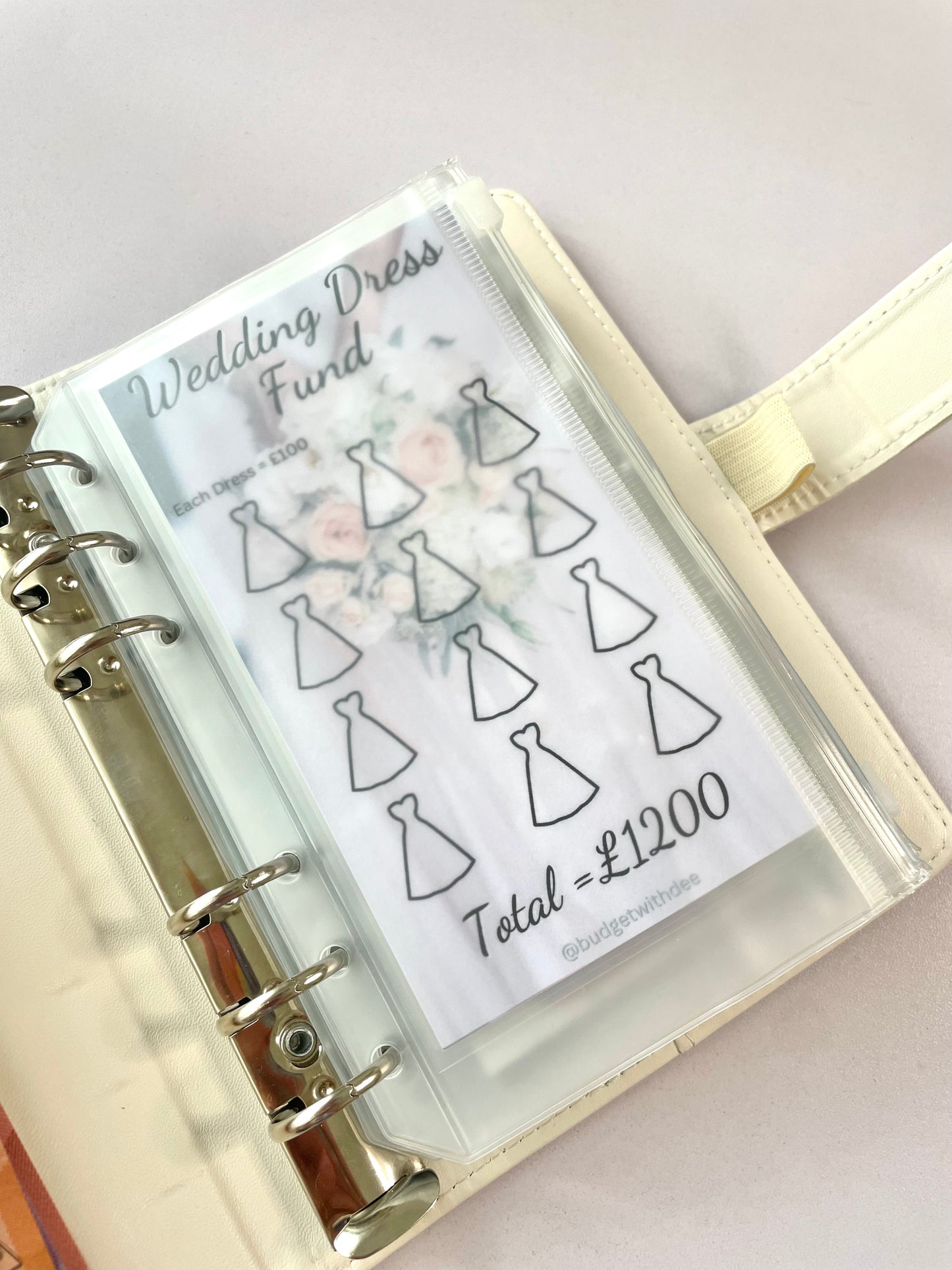 Wedding Dress Fund - Laminated Savings Tracker