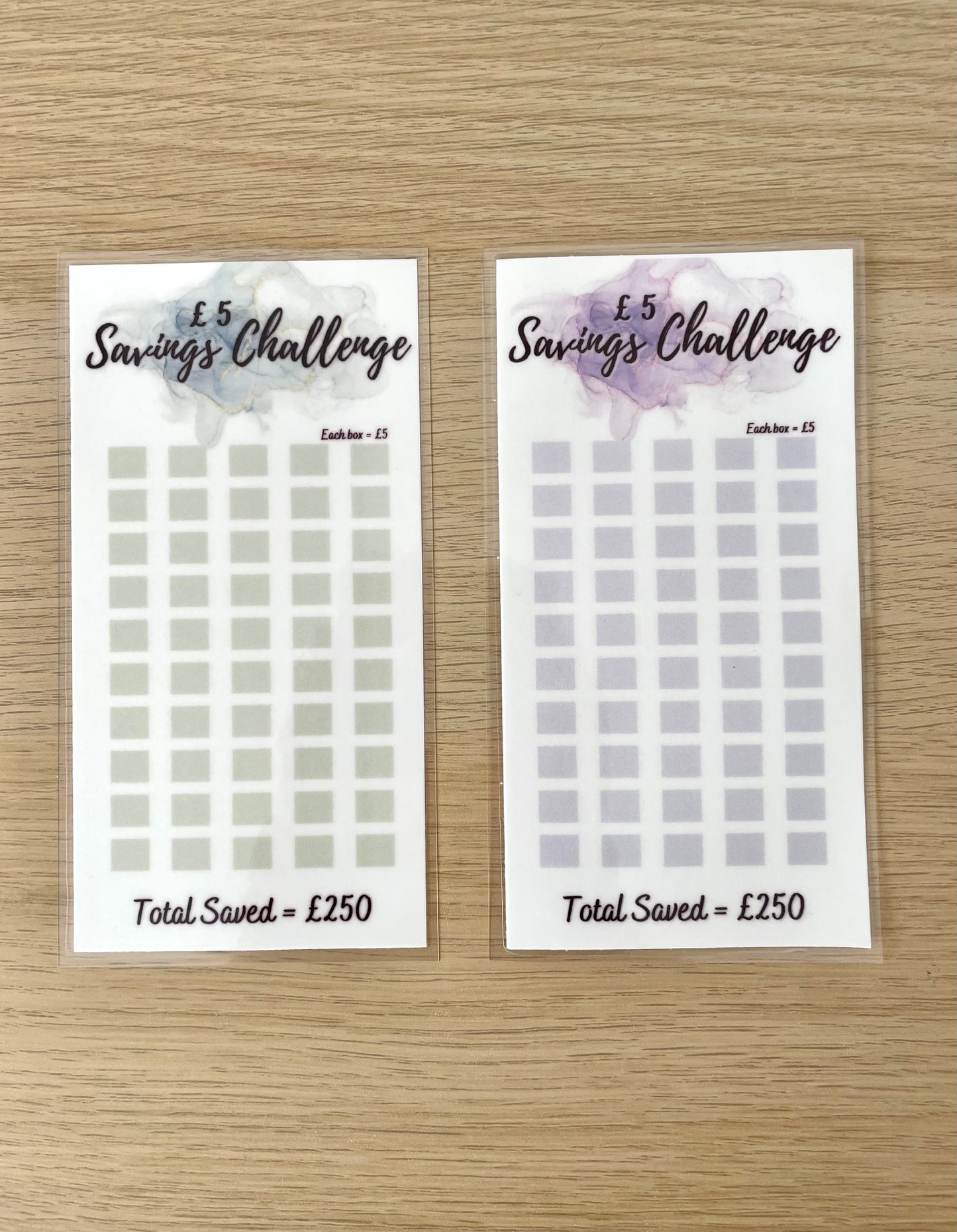 £5 Savings Challenge - Laminated Tracker