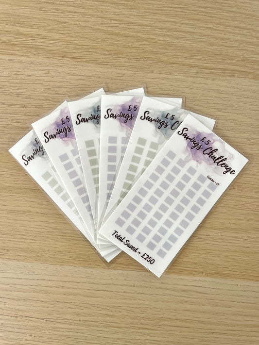 £5 Savings Challenge - Laminated Tracker