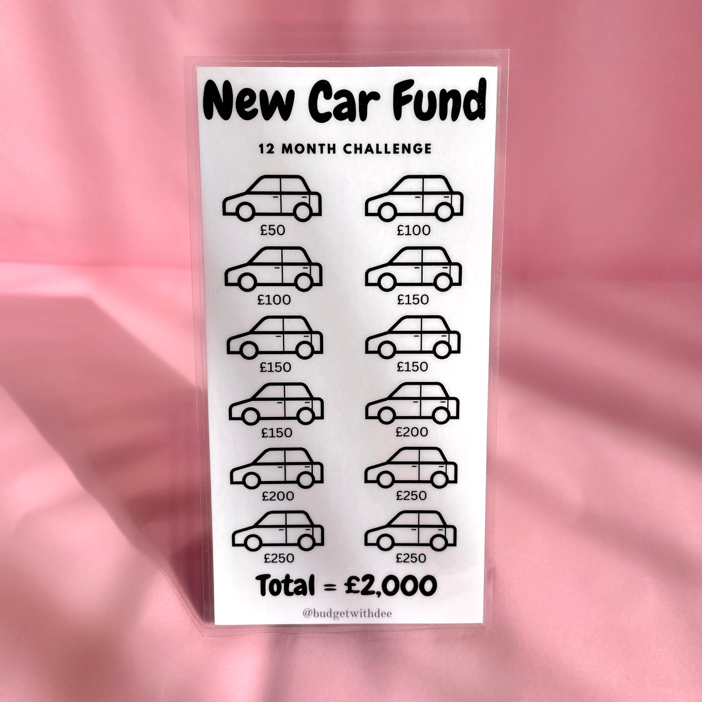 New Car Fund | Laminated Savings Tracker