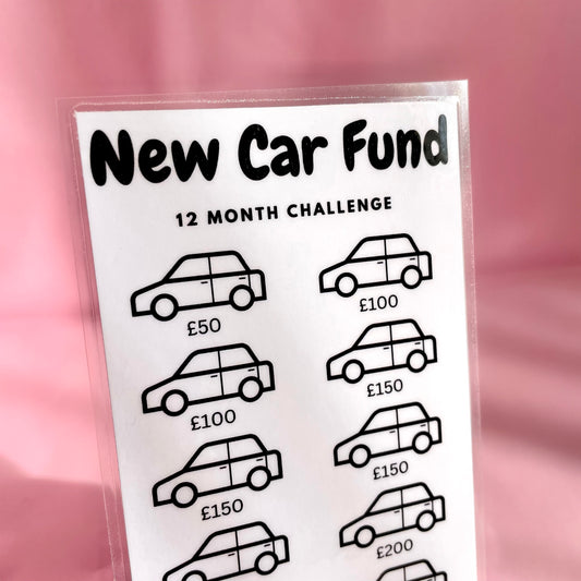 New Car Fund | Laminated Savings Tracker