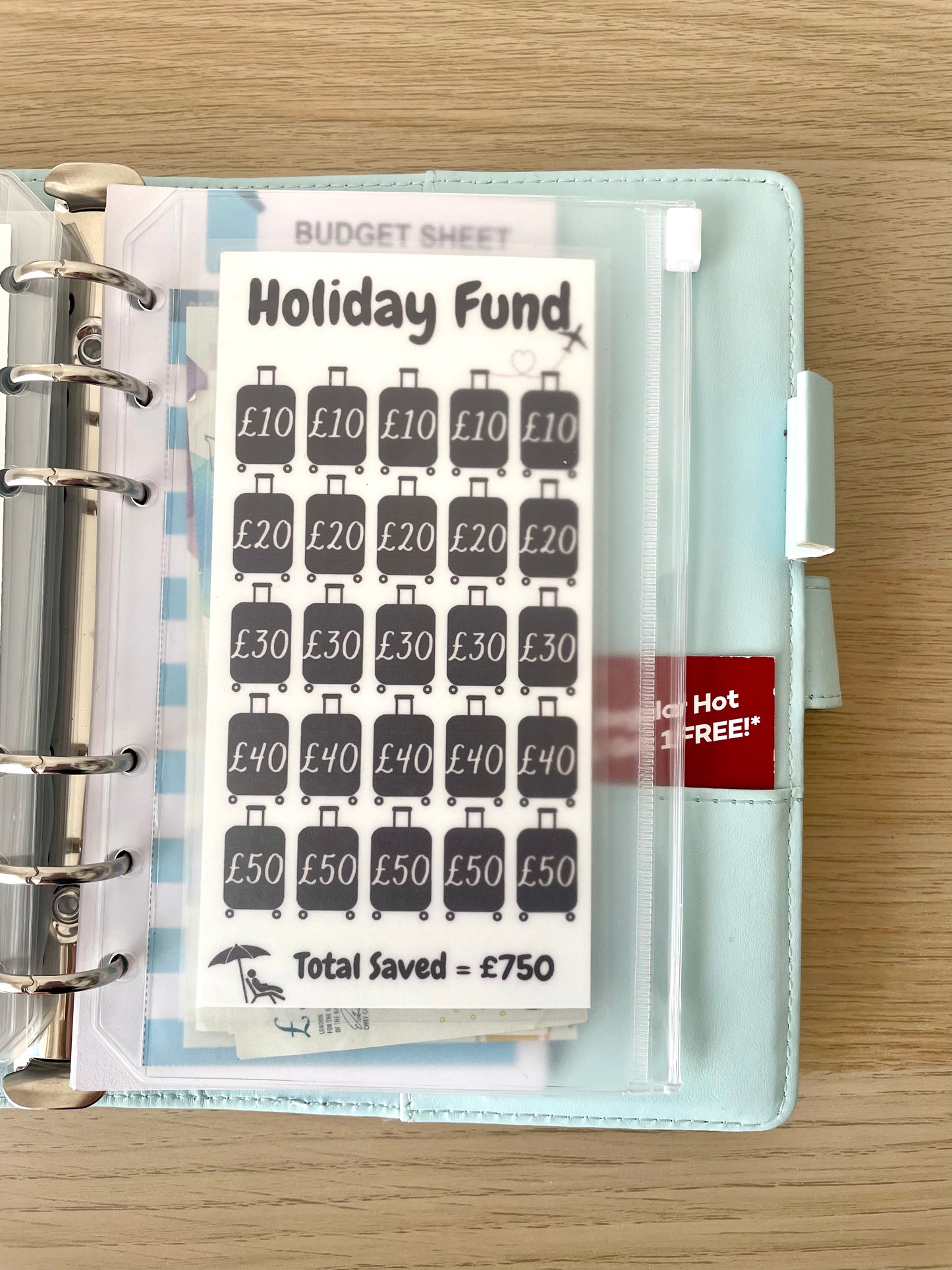 Holiday Fund Laminated Savings Challenge