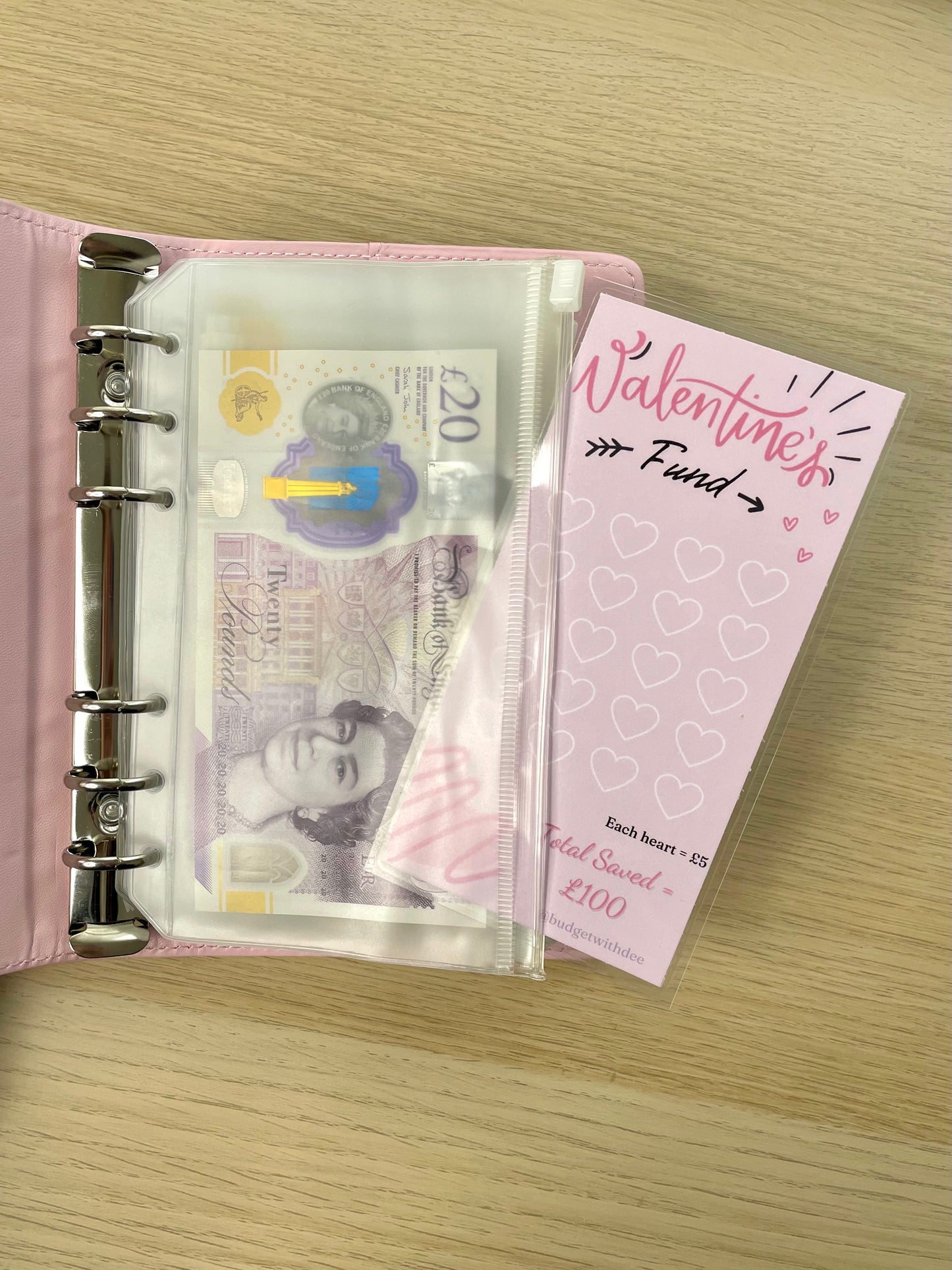 Valentines Day Fund - Laminated Savings Tracker