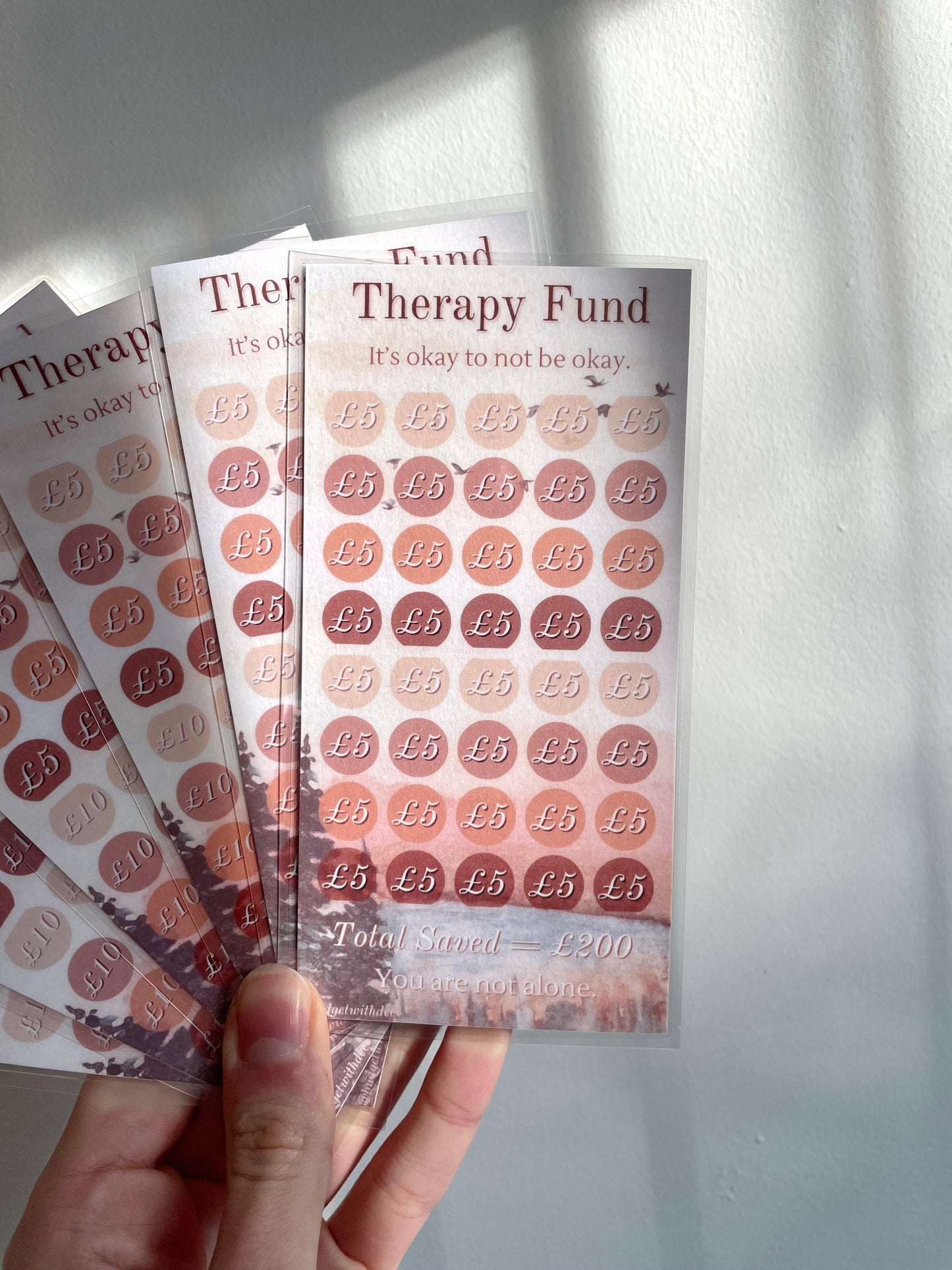 Therapy Fund Laminated Affirmation Tracker