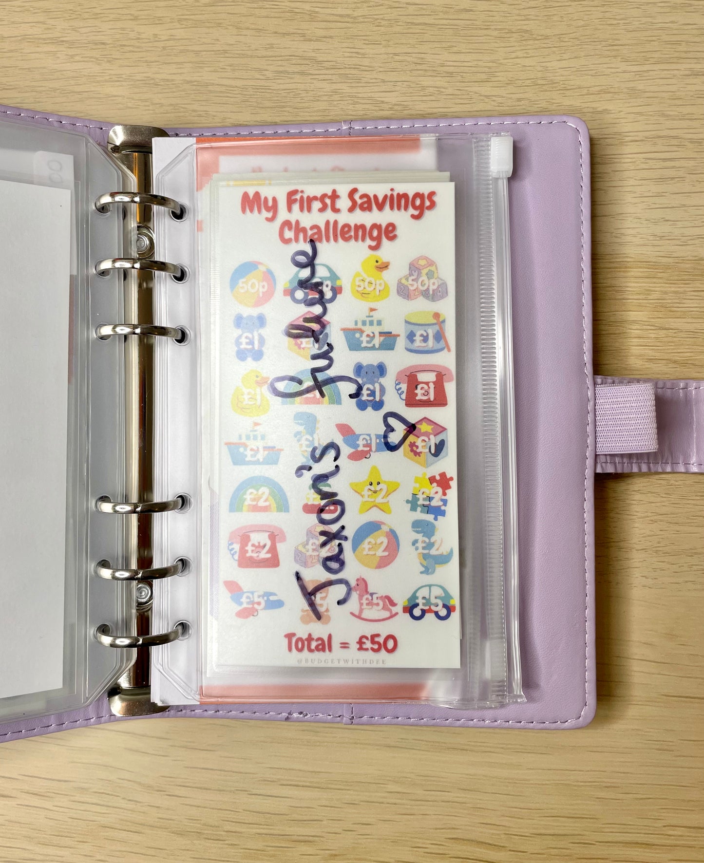 My First Savings Challenge - Laminated Kids Saving Tracker